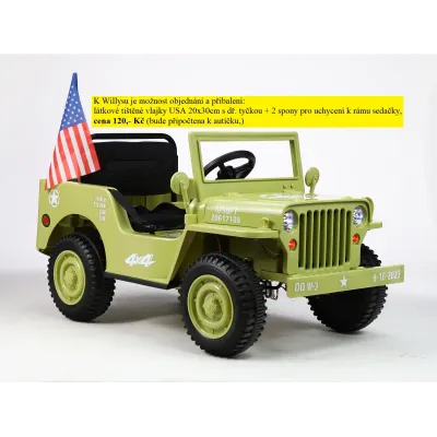 Jeep Willys s 2,4G, 4x4, 1 místný, macha army Jeep Willys s 2,4G, 4x4, 1 místný, macha army