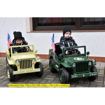 Jeep Willys s 2,4G, 4x4, 1 místný, macha army Jeep Willys s 2,4G, 4x4, 1 místný, macha army