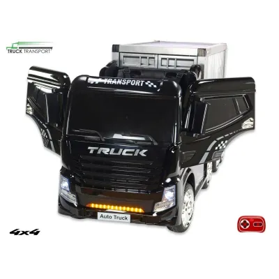 Kamion Truck Champion s návěsem a kontejnerem s 2,4G, 4x4, černý Kamion Truck Champion s návěsem a kontejnerem s 2,4G, 4x4, černý