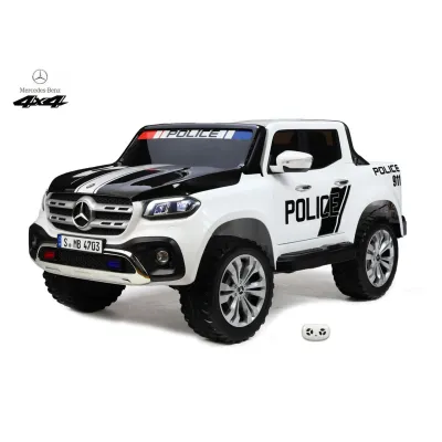 Mercedes X-Class 4x4 POLICIE 911 s 2,4G, FM, rocking horse, dvoumístný Mercedes X-Class 4x4 POLICIE 911 s 2,4G, FM, rocking horse, dvoumístný