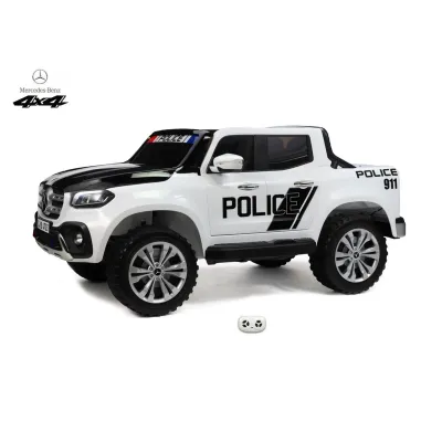 Mercedes X-Class 4x4 POLICIE 911 s 2,4G, FM, rocking horse, dvoumístný Mercedes X-Class 4x4 POLICIE 911 s 2,4G, FM, rocking horse, dvoumístný