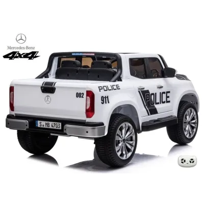 Mercedes X-Class 4x4 POLICIE 911 s 2,4G, FM, rocking horse, dvoumístný Mercedes X-Class 4x4 POLICIE 911 s 2,4G, FM, rocking horse, dvoumístný