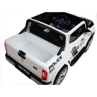 Mercedes X-Class 4x4 POLICIE 911 s 2,4G, FM, rocking horse, dvoumístný Mercedes X-Class 4x4 POLICIE 911 s 2,4G, FM, rocking horse, dvoumístný
