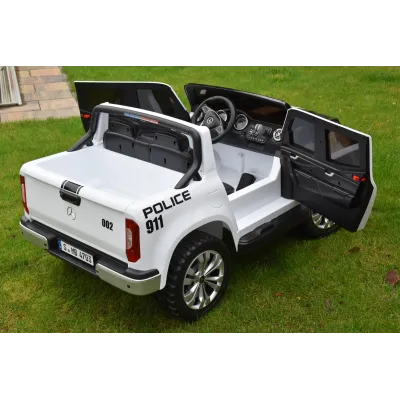Mercedes X-Class 4x4 POLICIE 911 s 2,4G, FM, rocking horse, dvoumístný Mercedes X-Class 4x4 POLICIE 911 s 2,4G, FM, rocking horse, dvoumístný