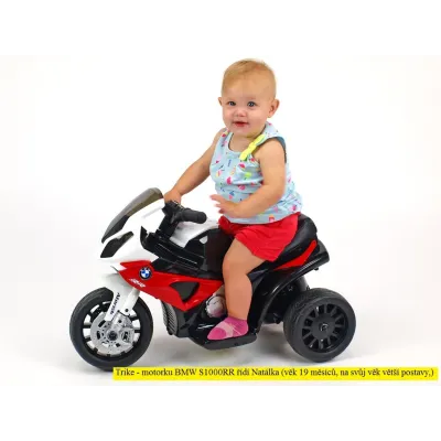 Motorka Trike BMW S1000RR, pro nejmenší a začínající, 6V, modrá Motorka Trike BMW S1000RR, pro nejmenší a začínající, 6V, modrá