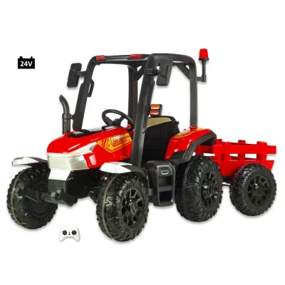 odběr v Teplicích!, Traktor Blast s 2,4G, kabinou a vlekem, 24V / 2x200W, červený odběr v Teplicích!, Traktor Blast s 2,4G, kabinou a vlekem, 24V / 2x200W, červený