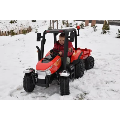 odběr v Teplicích!, Traktor Blast s 2,4G, kabinou a vlekem, 24V / 2x200W, červený odběr v Teplicích!, Traktor Blast s 2,4G, kabinou a vlekem, 24V / 2x200W, červený