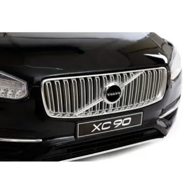 Elektrické autíčko Volvo XC90, čalouněný sedák, 2,4 GHz DO, klíč, 2X MOTOR, dvoumístné, černé, USB, SD karta, ORGINAL licence