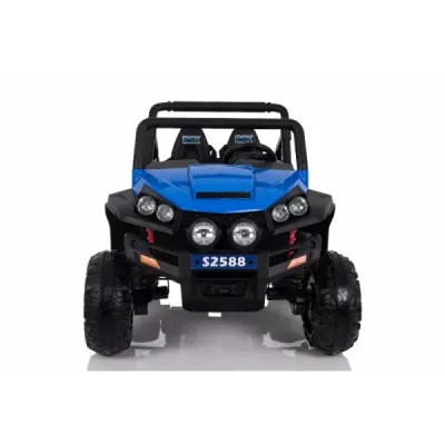Elektrické autíčko RSX Modré, Pohon 4x4, 2x12V, EVA kola, široké dvoumístné čalouněné sedadlo, 2,4 GHz DO, 4 X MOTOR, Dvoumístné