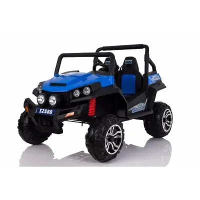 Elektrické autíčko RSX Modré, Pohon 4x4, 2x12V, EVA kola, široké dvoumístné čalouněné sedadlo, 2,4 GHz DO, 4 X MOTOR, Dvoumístné