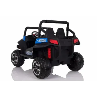 Elektrické autíčko RSX Modré, Pohon 4x4, 2x12V, EVA kola, široké dvoumístné čalouněné sedadlo, 2,4 GHz DO, 4 X MOTOR, Dvoumístné