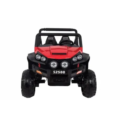 Elektrické autíčko RSX Červené, Pohon 4x4, 2x12V, EVA kola, široké dvoumístné čalouněné sedadlo, 2,4 GHz DO, 4 X MOTOR, Dvoumíst