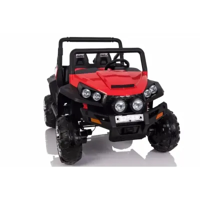 Elektrické autíčko RSX Červené, Pohon 4x4, 2x12V, EVA kola, široké dvoumístné čalouněné sedadlo, 2,4 GHz DO, 4 X MOTOR, Dvoumíst