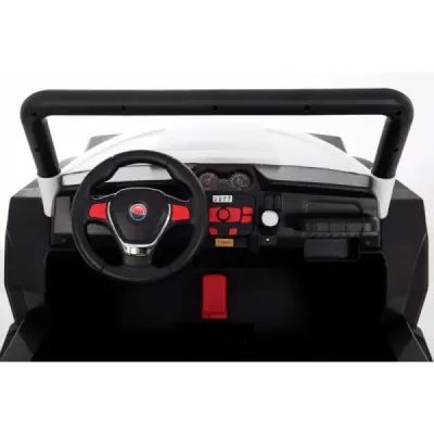 Elektrické autíčko RSX Červené, Pohon 4x4, 2x12V, EVA kola, široké dvoumístné čalouněné sedadlo, 2,4 GHz DO, 4 X MOTOR, Dvoumíst