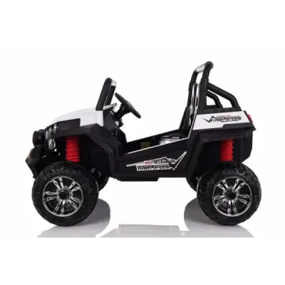 Elektrické autíčko RSX Bílé, Pohon 4x4, 2x12V, EVA kola, široké dvoumístné čalouněné sedadlo, 2,4 GHz DO, 4 X MOTOR, Dvoumístné,
