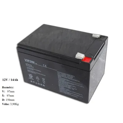 Gelová nabíjecí baterie Vipow 12V - 14Ah/ 20HR Gelová nabíjecí baterie Vipow 12V - 14Ah/ 20HR