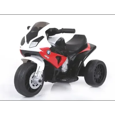 Elektrická tříkolka BMW S 1000 RR, Licencované, 6 V, koženkové sedadlo, 1 motor, červené