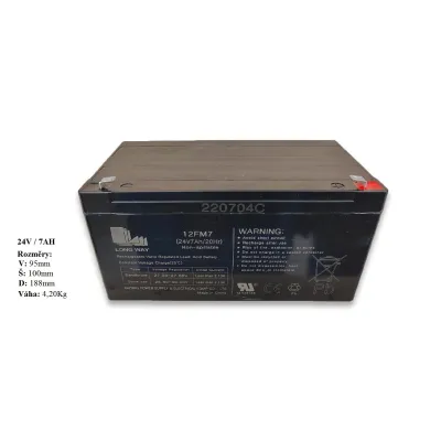 Olověná nabíjecí baterie Long Way 24V - 7Ah/ 20HR Olověná nabíjecí baterie Long Way 24V - 7Ah/ 20HR