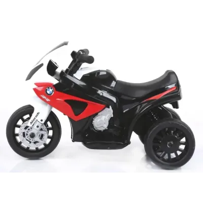Elektrická tříkolka BMW S 1000 RR, Licencované, 6 V, koženkové sedadlo, 1 motor, červené