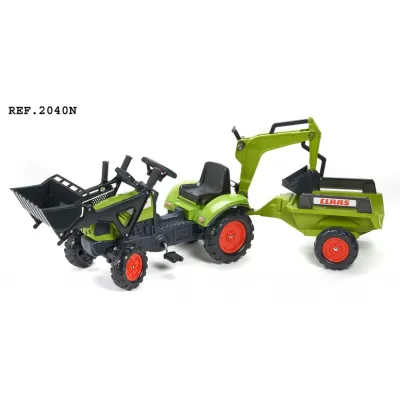 Šlapací traktor Claas Arion 410 se 2 lžícemi, valníkem, délka 181cm, Made in France, Šlapací traktor Claas Arion 410 se 2 lžícemi, valníkem, délka 181cm, Made in France,