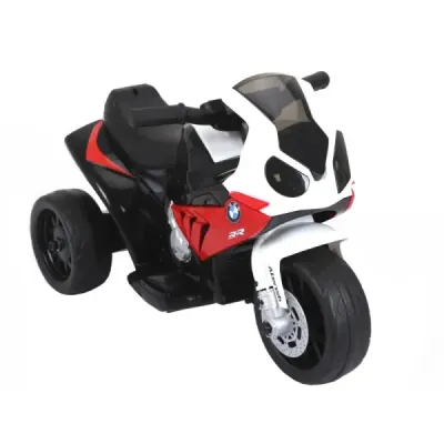 Elektrická tříkolka BMW S 1000 RR, Licencované, 6 V, koženkové sedadlo, 1 motor, červené