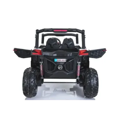 Elektrické autíčko NEW RSX Bílé, Pohon 4x4, 2x 12V, EVA kola, široké dvoumístné sedadlo, Klíč, 2,4 GHz DO, 4X MOTOR, Dvoumístné,