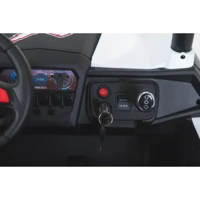 Elektrické autíčko NEW RSX Bílé, Pohon 4x4, 2x 12V, EVA kola, široké dvoumístné sedadlo, Klíč, 2,4 GHz DO, 4X MOTOR, Dvoumístné,