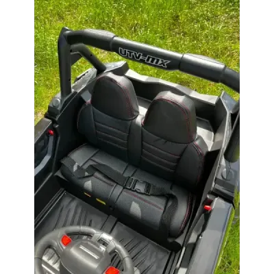 Elektrické autíčko NEW RSX Bílé, Pohon 4x4, 2x 12V, EVA kola, široké dvoumístné sedadlo, Klíč, 2,4 GHz DO, 4X MOTOR, Dvoumístné,
