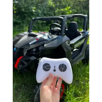 Elektrické autíčko NEW RSX Bílé, Pohon 4x4, 2x 12V, EVA kola, široké dvoumístné sedadlo, Klíč, 2,4 GHz DO, 4X MOTOR, Dvoumístné,