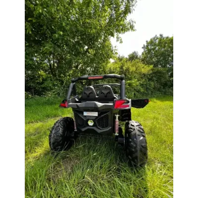 Elektrické autíčko NEW RSX Černé, Pohon 4x4, 2x 12V, EVA kola, široké dvoumístné sedadlo, Klíč, 2,4 GHz DO, 4X MOTOR, Dvoumístné