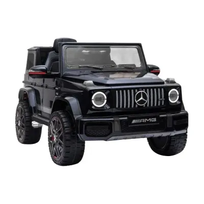 Elektrické autíčko Mercedes G, černé, jednomístné sedadlo, 12V baterie, 2,4 GHz DO, 2X MOTOR, USB, SD karta, ORGINAL licence