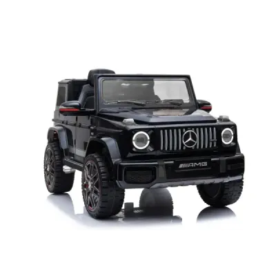 Elektrické autíčko Mercedes G, černé, jednomístné sedadlo, 12V baterie, 2,4 GHz DO, 2X MOTOR, USB, SD karta, ORGINAL licence