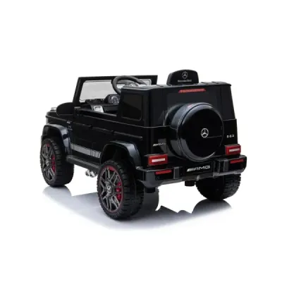 Elektrické autíčko Mercedes G, černé, jednomístné sedadlo, 12V baterie, 2,4 GHz DO, 2X MOTOR, USB, SD karta, ORGINAL licence