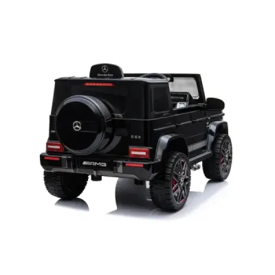 Elektrické autíčko Mercedes G, černé, jednomístné sedadlo, 12V baterie, 2,4 GHz DO, 2X MOTOR, USB, SD karta, ORGINAL licence