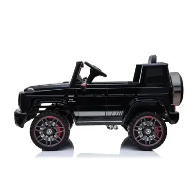 Elektrické autíčko Mercedes G, černé, jednomístné sedadlo, 12V baterie, 2,4 GHz DO, 2X MOTOR, USB, SD karta, ORGINAL licence