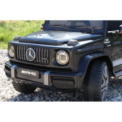 Elektrické autíčko Mercedes G, černé, jednomístné sedadlo, 12V baterie, 2,4 GHz DO, 2X MOTOR, USB, SD karta, ORGINAL licence