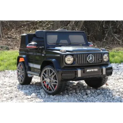Elektrické autíčko Mercedes G, černé, jednomístné sedadlo, 12V baterie, 2,4 GHz DO, 2X MOTOR, USB, SD karta, ORGINAL licence