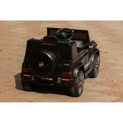Elektrické autíčko Mercedes G, černé, jednomístné sedadlo, 12V baterie, 2,4 GHz DO, 2X MOTOR, USB, SD karta, ORGINAL licence