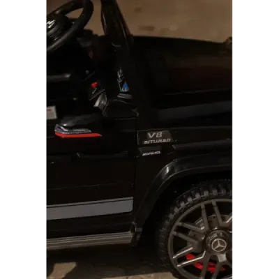 Elektrické autíčko Mercedes G, černé, jednomístné sedadlo, 12V baterie, 2,4 GHz DO, 2X MOTOR, USB, SD karta, ORGINAL licence
