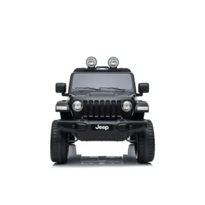 Elektrické autíčko Jeep Wrangler, Jednomístné, černé, Koženková sedadla, Rádio s Bluetooth přehrávačem, SD / USB vstup, Pohon 4x