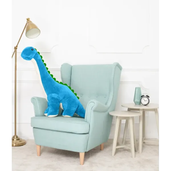 Plyšový dinosaurus Tobi 110 cm modrý