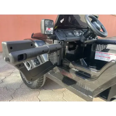Elektrické autíčko Jeep Wrangler, Jednomístné, černé, Koženková sedadla, Rádio s Bluetooth přehrávačem, SD / USB vstup, Pohon 4x