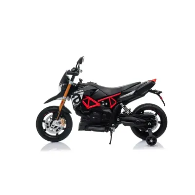Elektrická Motorka APRILIA DORSODURO 900, Licencované, 12 V, EVA měkké kola, 2 x 18W motor, 12V baterie, Odpružení, kovový rám, 