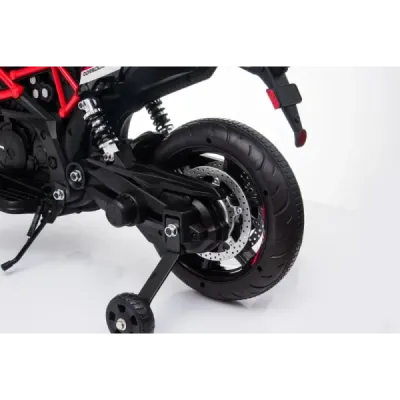 Elektrická Motorka APRILIA DORSODURO 900, Licencované, 12 V, EVA měkké kola, 2 x 18W motor, 12V baterie, Odpružení, kovový rám, 