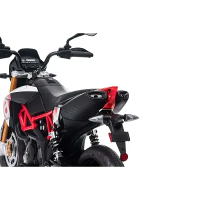 Elektrická Motorka APRILIA DORSODURO 900, Licencované, 12 V, EVA měkké kola, 2 x 18W motor, 12V baterie, Odpružení, kovový rám, 