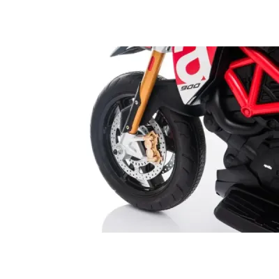 Elektrická Motorka APRILIA DORSODURO 900, Licencované, 12V baterie, EVA měkké kola, 2 x 18W motor, Odpružení, kovový rám, kovová