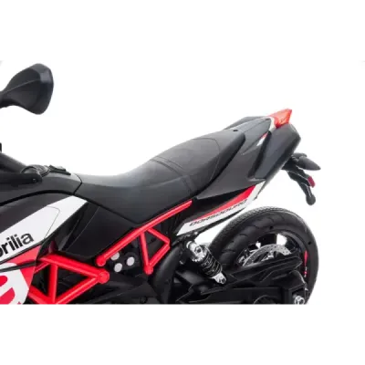 Elektrická Motorka APRILIA DORSODURO 900, Licencované, 12V baterie, EVA měkké kola, 2 x 18W motor, Odpružení, kovový rám, kovová