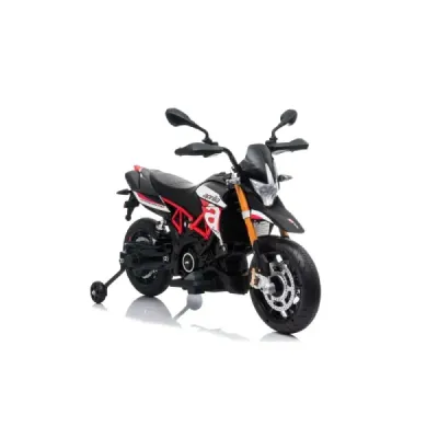 Elektrická Motorka APRILIA DORSODURO 900, Licencované, 12V baterie, EVA měkké kola, 2 x 18W motor, Odpružení, kovový rám, kovová