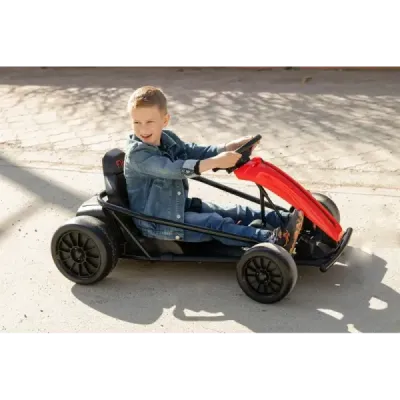 Driftovací Motokára DRIFT-CAR 24V, Červená, Hladké Drift kolečka, 2 x 350W Motor, Drift režim s rychlostí 13 Km / h, 24V Baterie