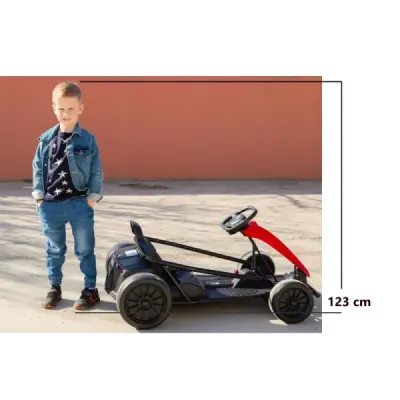 Driftovací Motokára DRIFT-CAR 24V, Červená, Hladké Drift kolečka, 2 x 350W Motor, Drift režim s rychlostí 13 Km / h, 24V Baterie